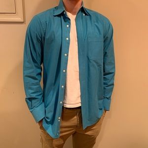 Chaps Turquoise Buttoned Down Long Sleeve Shirt
